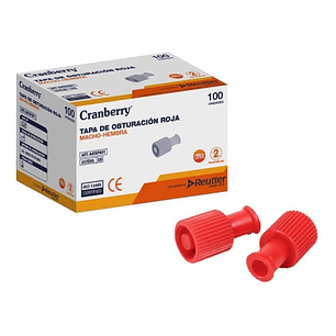Tapa Obturacion Roja Macho-hembra Cranberry Cajax100