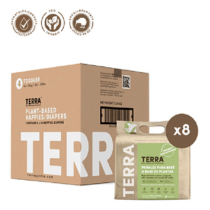 Pañales  Terra Velcro Biodegradables G X18 Unid Caja X8