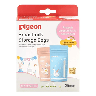 Bolsas Para Almacenar Leche Materna Pigeon - 180ml - 25uds