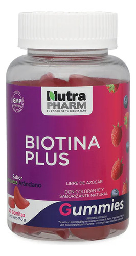 BIOTINA PLUS 60 GOMITAS NUTRAPHARM