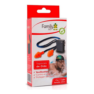 1 Par Tapones Oídos Anti Ruido Reutilizables -protegen Del A Color Naranja