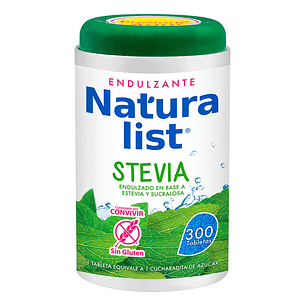 Endulzante Natura List Stevia Y Sucralosa 300 Tabletas