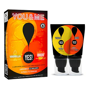  Yes You And Me Pack Lubricante Hot 40 Ml + Vanilla 40 Ml