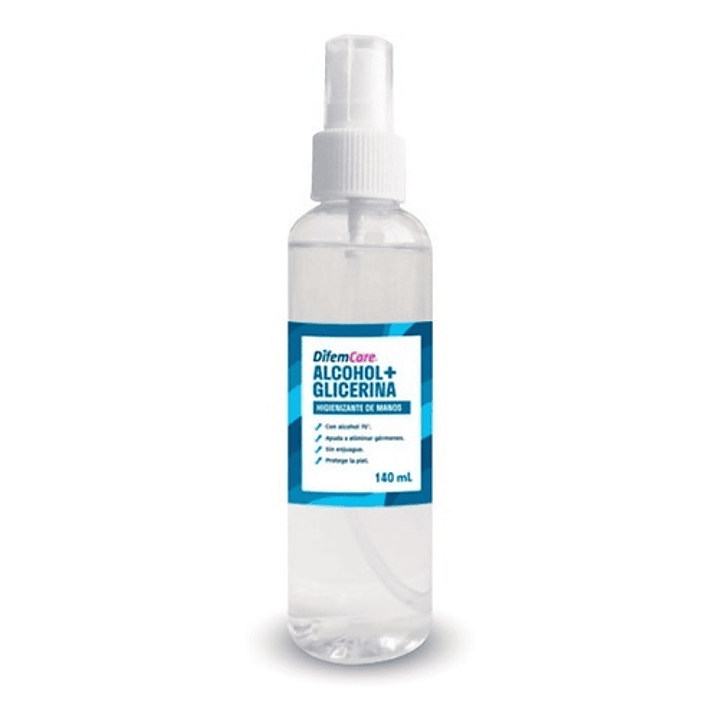 Alcohol + Glicerina Difem Higienizante De Manos 140ml 2
