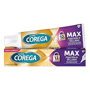 Corega Ultra Maximo Sellado Fijacion Protesis Dentales 70g
