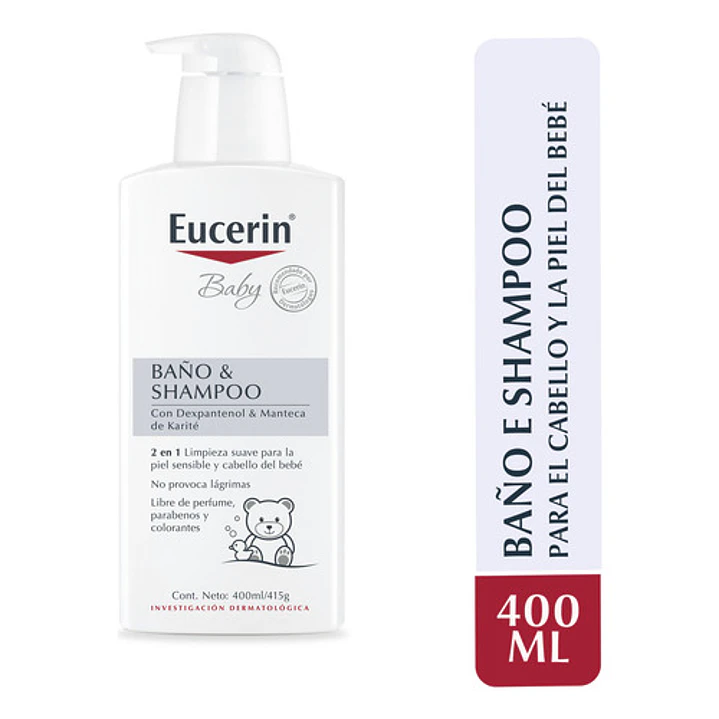 Eucerin Baby Baño & Shampoo 400 Ml 2