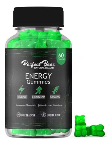 Eterna Energy Gummies Con Cafeína, Ginseng Y L-carnitina  Sabor Manzana