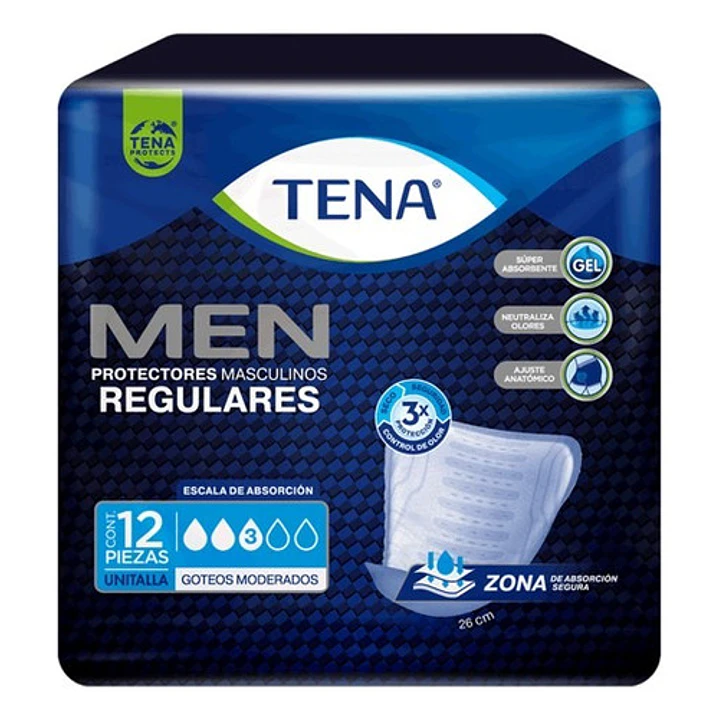 Tena Men Protectores Masculinos Regulares X12u Caja X6 1