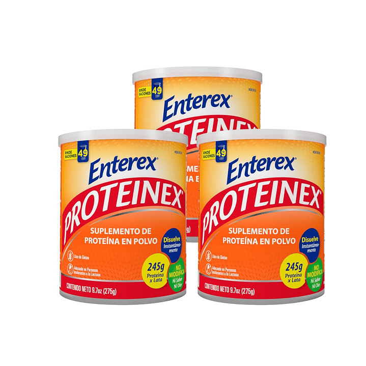 Enterex Proteinex - 275 Gr Suplemento De Proteína En Polvo Pack x6 3