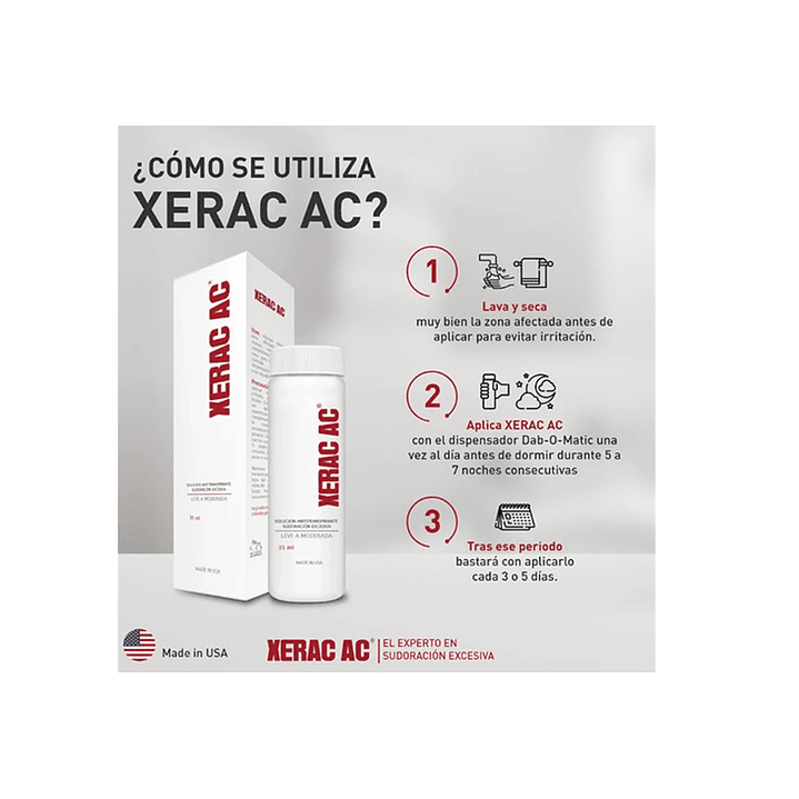 Xerac Solución Antitranspirante Sudoración Excesiva 35ml  2