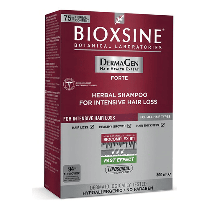 Bioxsine Forte Shampoo Elimina Caida Capilar 300ml Pack x2 2