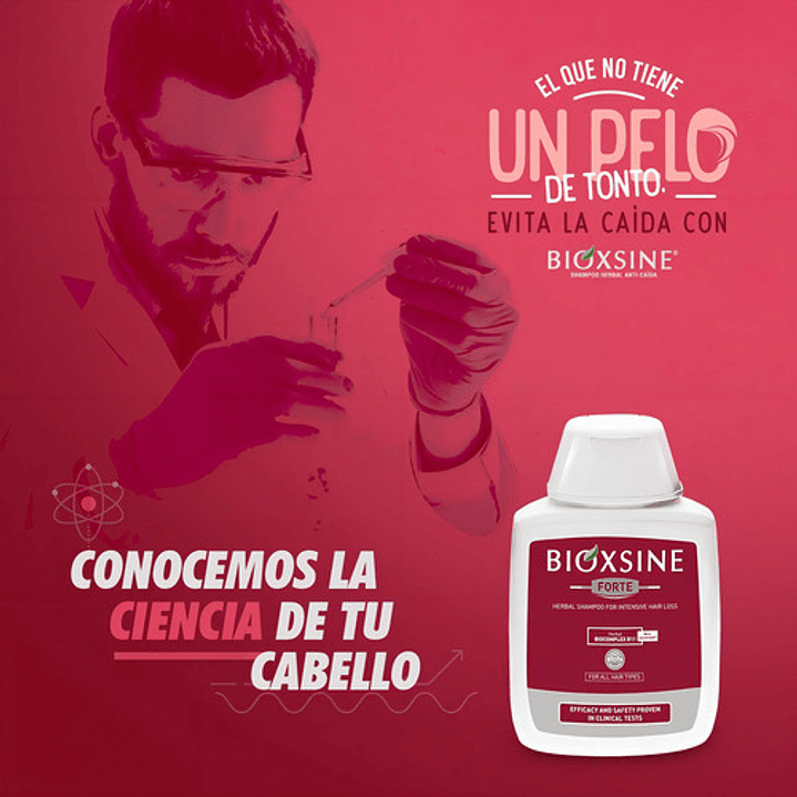 Bioxsine Forte Shampoo Elimina Caida Capilar 300ml Pack x2 6