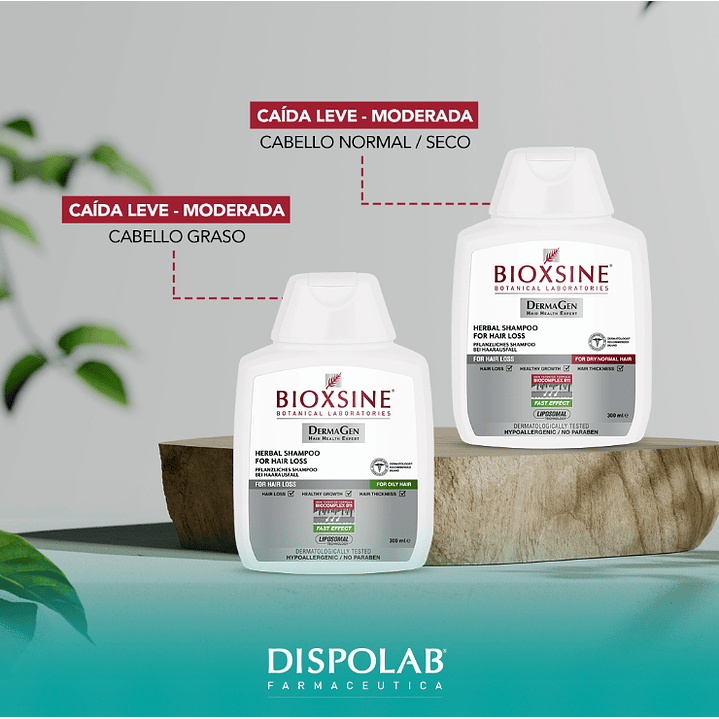 Bioxsine Shampoo Cabello Normal A Seco 300ml Pack x2 5
