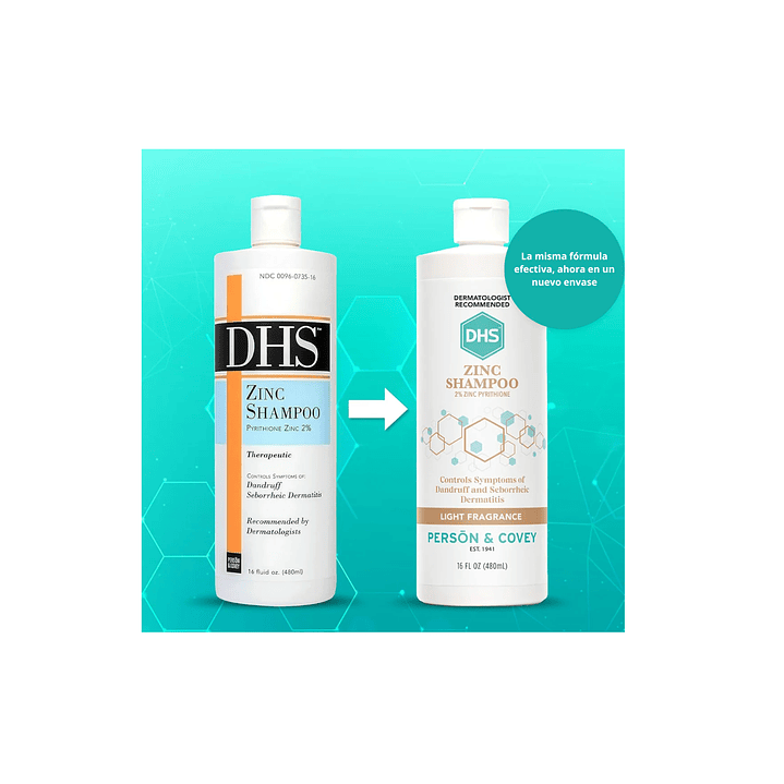 Dhs Zinc Shampoo Control Caspa Y Dermatitis Seborreica 240ml 3