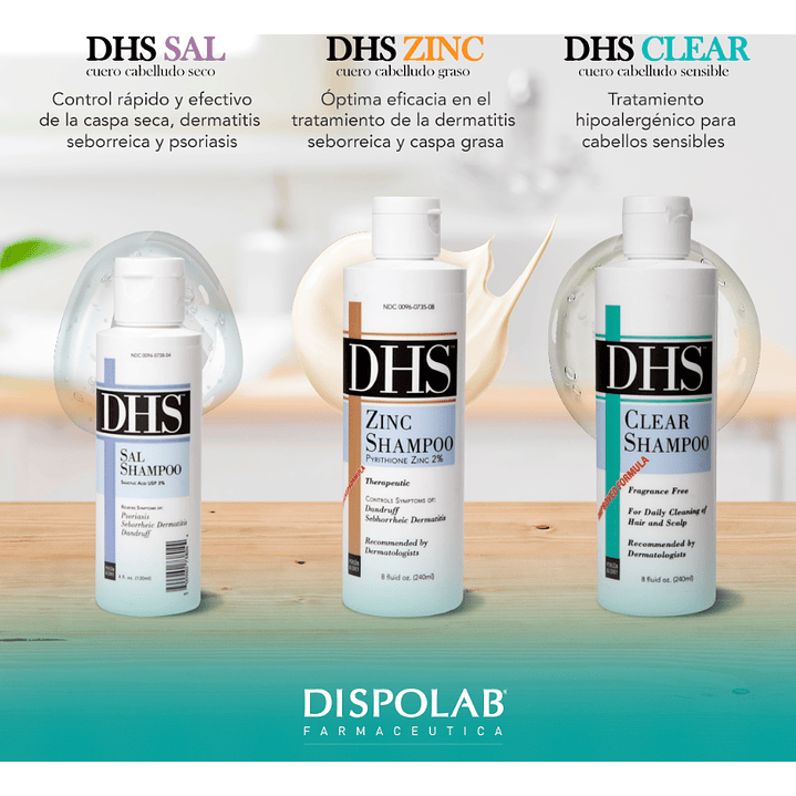 Dhs Zinc Shampoo Control Caspa Y Dermatitis Seborreica 240ml Pack x2  8