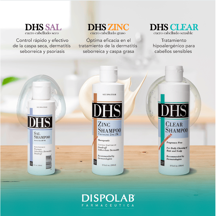 Dhs Zinc Shampoo Control Caspa Y Dermatitis Seborreica 240ml 6