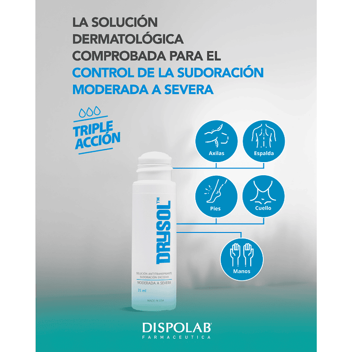 Drysol Solución 20% Antitranspirante Hiperhidrosis 35ml 4