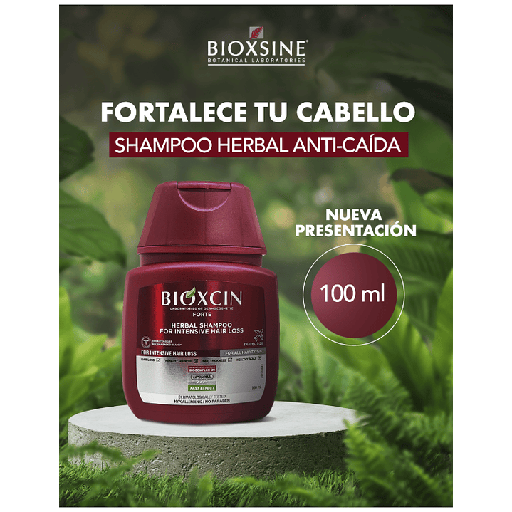 Bioxsine Shampoo Forte Formato Viaje 100 Ml Pack x2 5