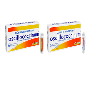 OSCILLOCOCCINUM  REMEDIO HOMEOPATICO ALIVIA LOS SINTOMAS GRIPALES 6 DOSIS PACK X2