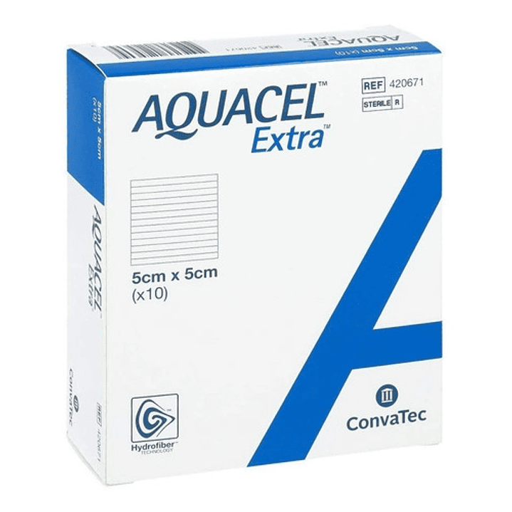 Aposito Aquacel Extra 5cmx5cm Convatec Pack x5 4