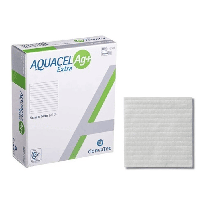 Aquacel Extra Alginato De Plata Convatec 5cmx5cm Pack x5  2