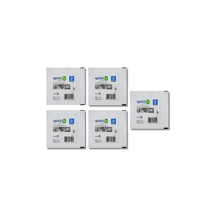 Aquacel Extra Alginato De Plata Convatec 5cmx5cm Pack x5  1