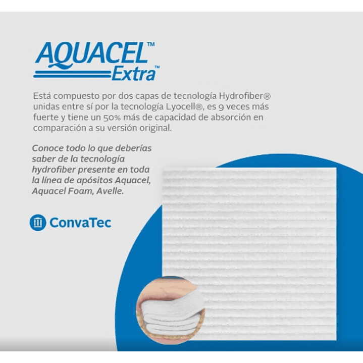 Aposito Aquacel Extra 10cmx10cm Convatec  Caja Pack x10 4