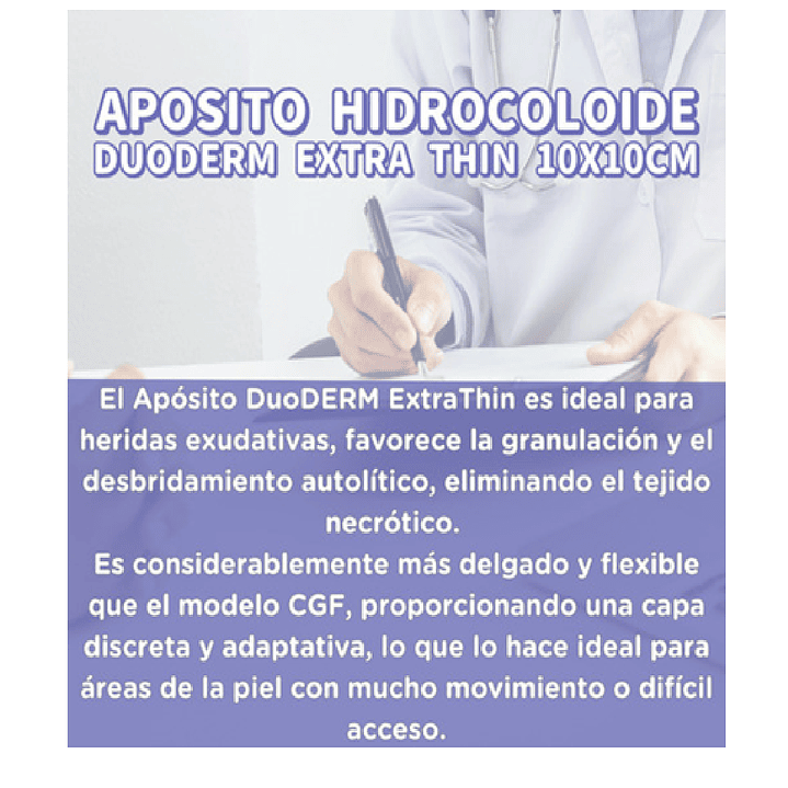 Duoderm Extra Thin Escara Convatec 10x10 (unidad)- Caja x10 4