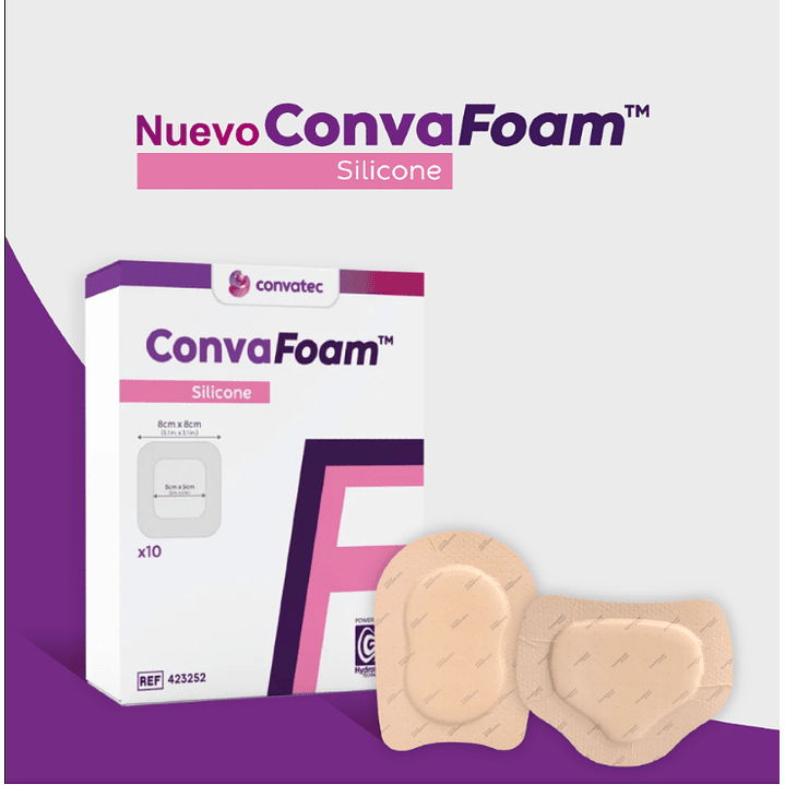 CONVAFOAM SILICONE 10X10CM 1X10 NAI Pack x5 4