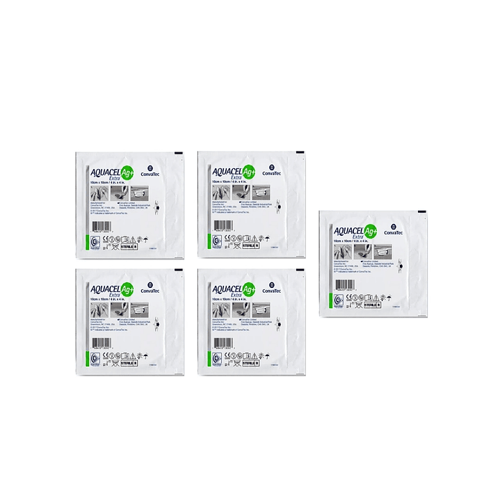 AQUACEL AG+EXTRA 10X10CM Pack x5 1