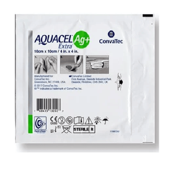 AQUACEL AG+EXTRA 10X10CM Pack x10 2