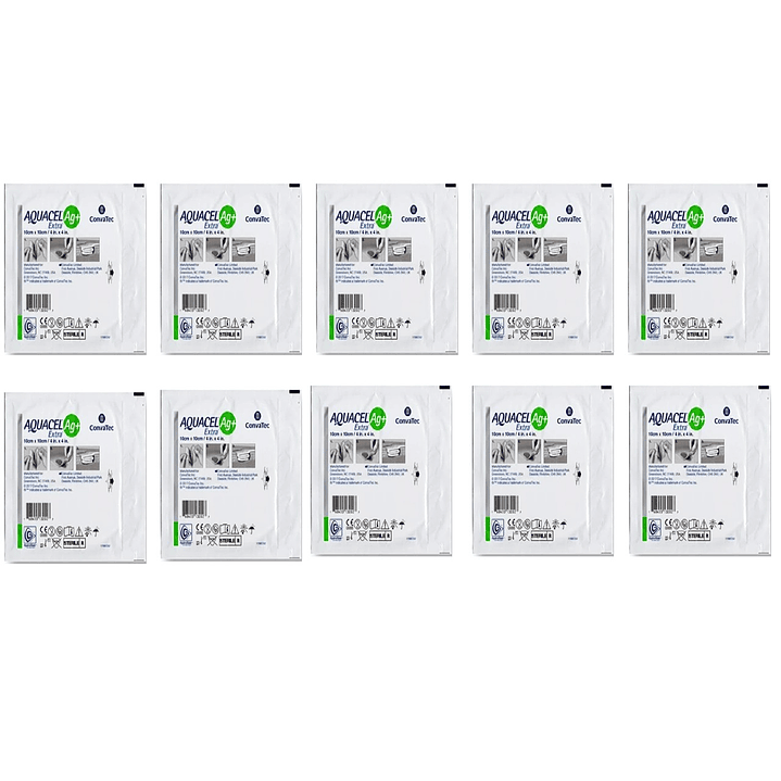 AQUACEL AG+EXTRA 10X10CM Pack x10 1