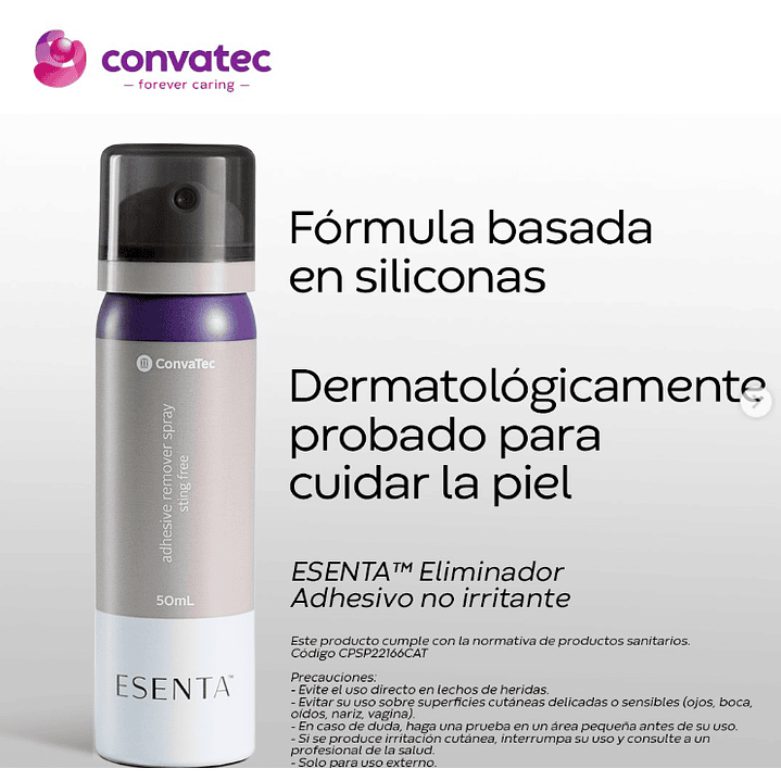 Esenta Removedor De Adhesivo Aposito Spray Convatec 50ml Pack x2 5