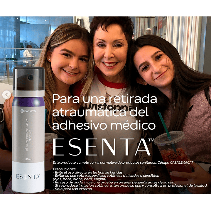 Esenta Removedor De Adhesivo Aposito Spray Convatec 50ml Pack x2 7