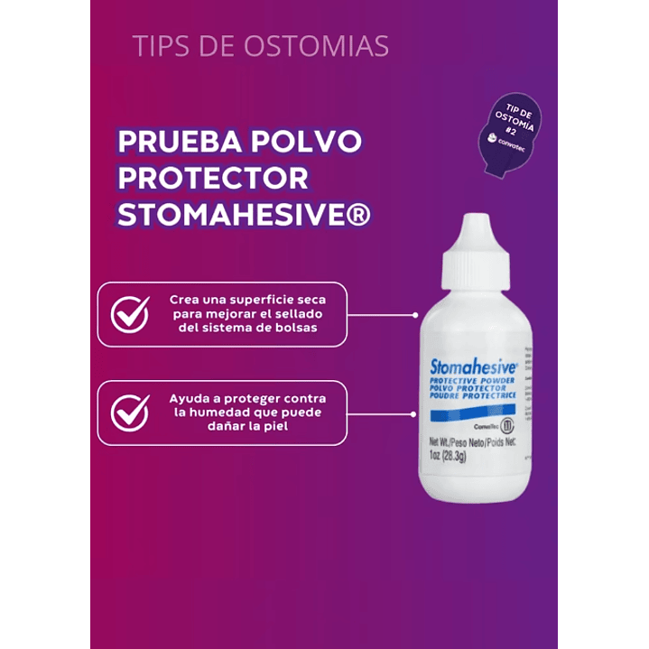 Polvo Protector Stomahesive Convatec Ostomia 28.3g Pack x3 5