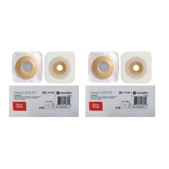 Placa Barrera Convexa Ostomia Convatec 413185 57mm Cajax10 Pack x2 1