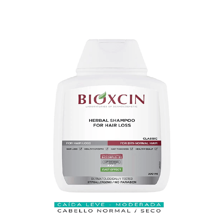 Bioxcin Shampoo Cabello Normal a Seco Anticaída 300 ml 1