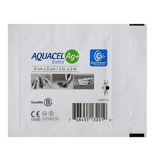 Aquacel Extra Alginato De Plata Convatec 5cmx5cm (unidad)