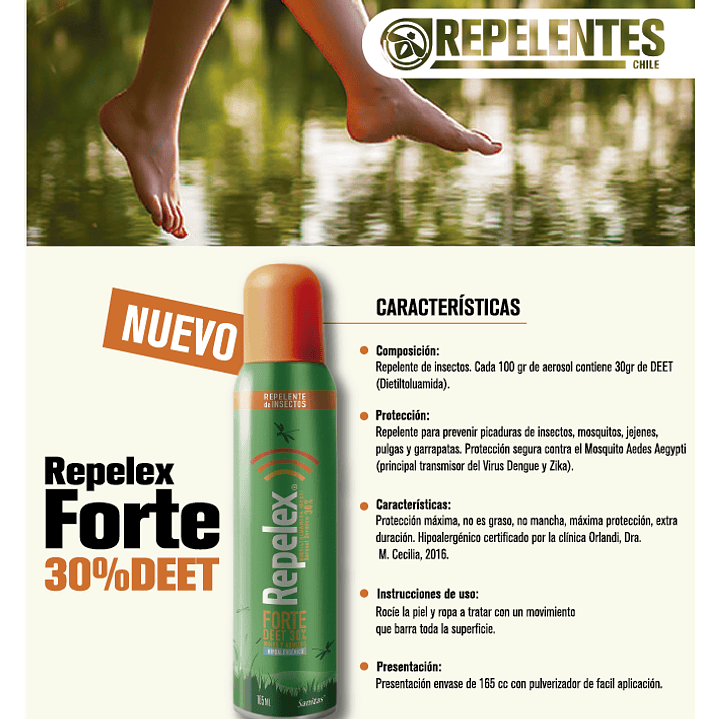 Repelex Forte Repelente De Insectos 30% Deet 165ml Caja x12 4