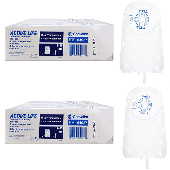 Bolsa Urostomía Active Life Convatec 19mm x10 Pack x2 2