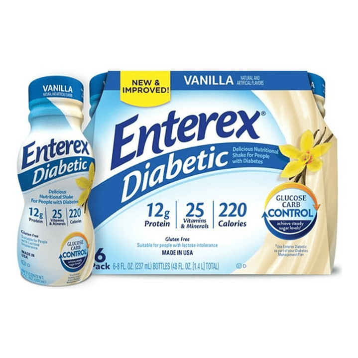 Enterex Diabetic Vainilla Liquido 237ml Pack X6 Caja x4 2
