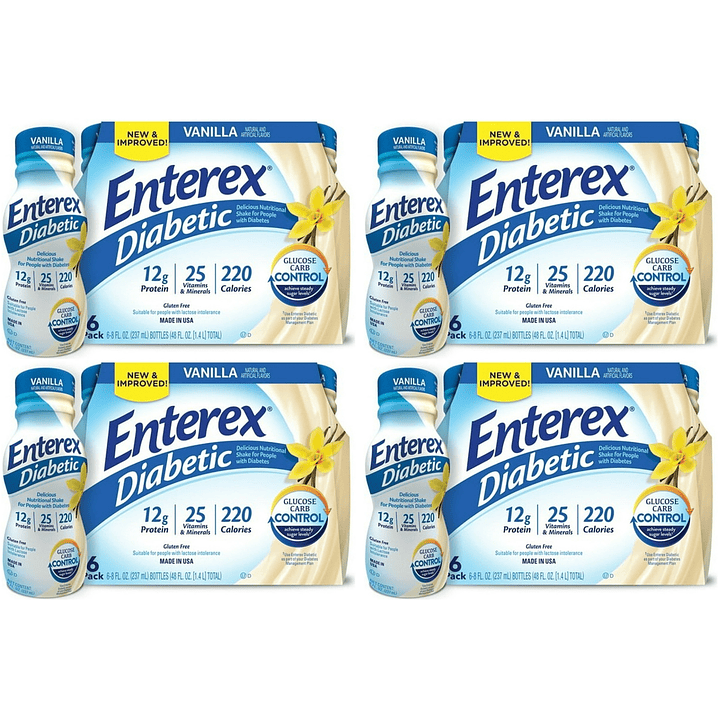 Enterex Diabetic Vainilla Liquido 237ml Pack X6 Caja x4 1