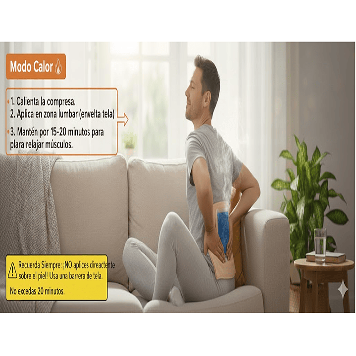 Compresa Frio Calor Gel 25.5x11.5 Terapia Lesiones Golpes Pack x6 3