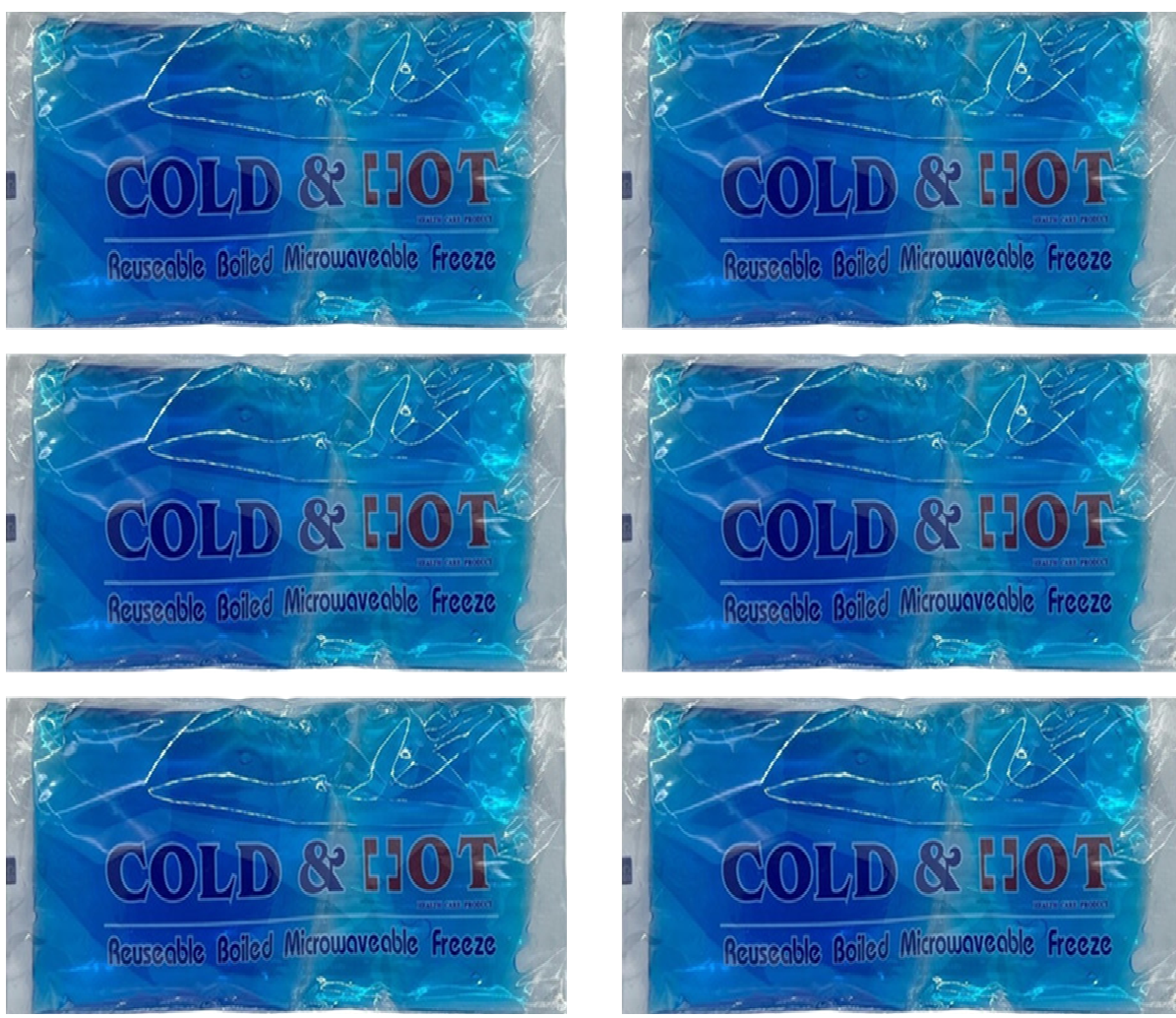 Compresa Frio Calor Gel 25.5x11.5 Terapia Lesiones Golpes Pack x6