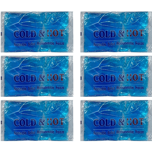 Compresa Frio Calor Gel 25.5x11.5 Terapia Lesiones Golpes Pack x6