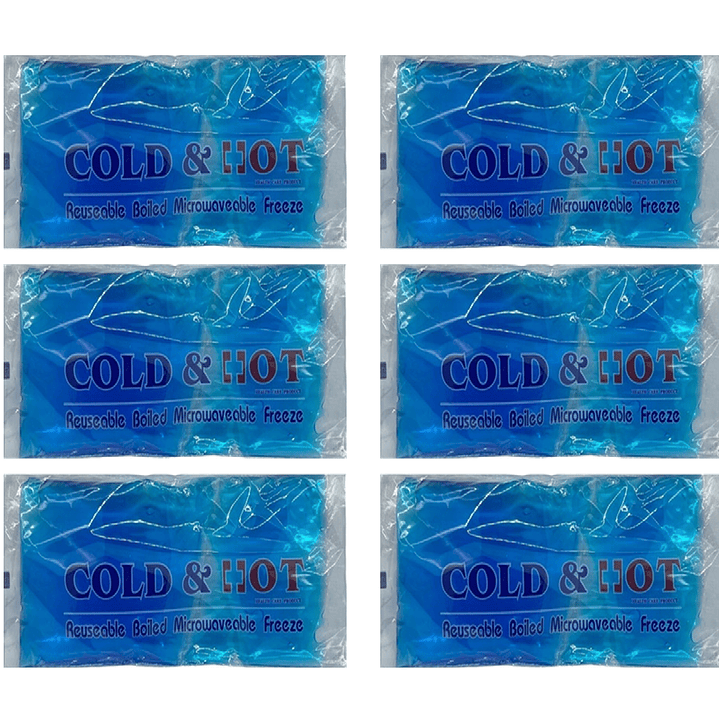 Compresa Frio Calor Gel 25.5x11.5 Terapia Lesiones Golpes Pack x6 1