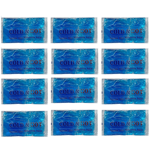 Compresa Frio Calor Gel 25.5x11.5 Terapia Lesiones Golpes  Pack x12
