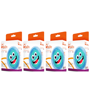 COMPRESA REDONDA KIDS 10 CM VITALITY PACK X4