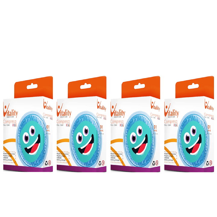 COMPRESA REDONDA KIDS 10 CM VITALITY PACK X4 1