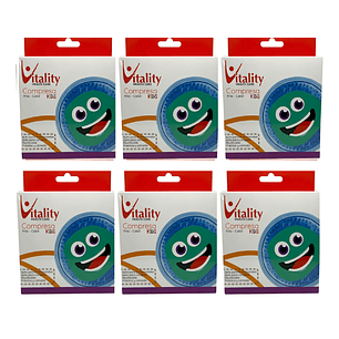COMPRESA REDONDA KIDS 10 CM VITALITY PACK X6